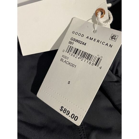 Good American Women’s Adjustable Straps Contour Bikini Top Black - Picture 9 of 10